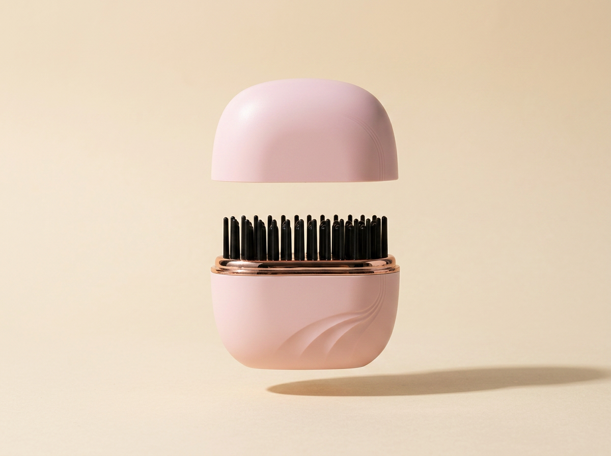 The Girlyhood Smooth Comb shown from above on warm cream paper