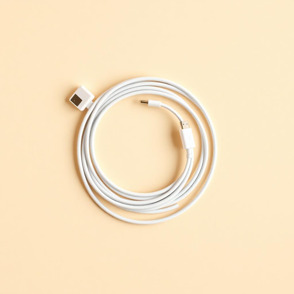 Coiled USB-C cable
