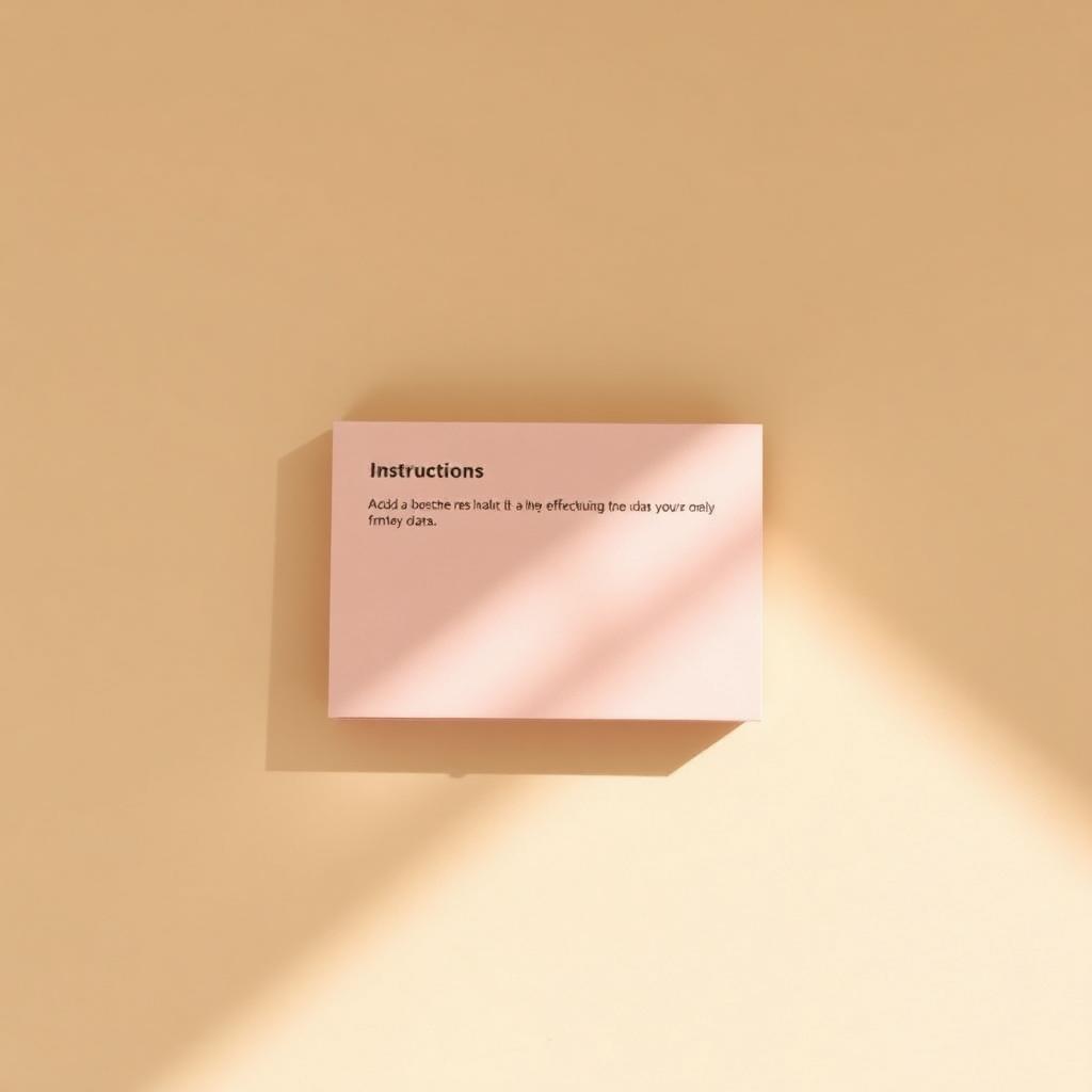 Blush instruction card